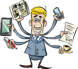 Image showing busy businessman