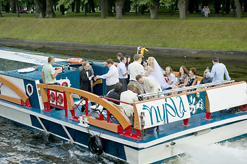 Image showing Wedding boat
