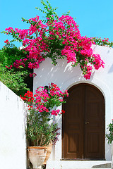 Image showing Door in Lindos - island Rhodes, Greece 