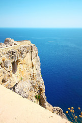 Image showing Old Castle in the Lindos town, Rhodes, Greece 