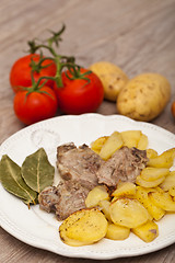 Image showing lamb with potatoes
