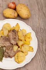 Image showing lamb with potatoes