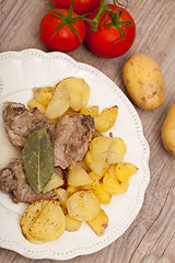 Image showing lamb with potatoes