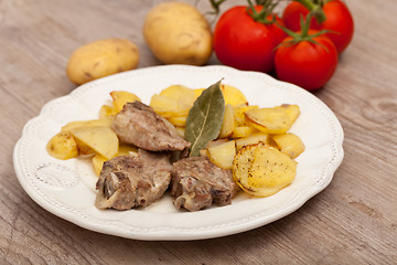 Image showing lamb with potatoes