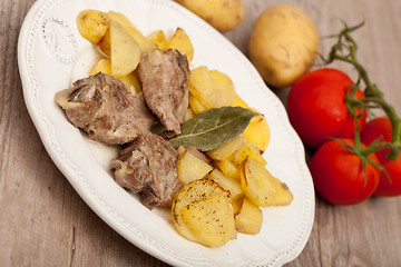 Image showing lamb with potatoes