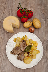 Image showing lamb with potatoes