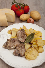 Image showing lamb with potatoes