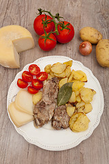 Image showing lamb with potatoes