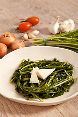 Image showing Chicory and pecorino