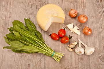 Image showing Chicory and pecorino