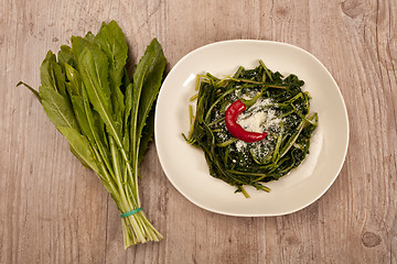 Image showing Chicory and pecorino