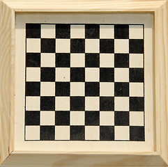 Image showing Framed checkers or chess board.