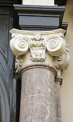 Image showing Interesting ancient building column fragment.