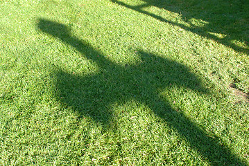 Image showing Shadow on the grass 