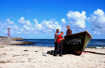 Image showing Boat repair 