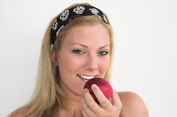 Image showing An apple a day