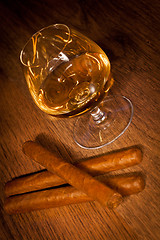 Image showing Whisky and cigars