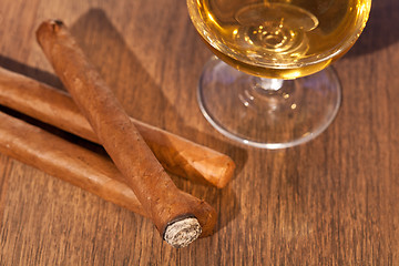 Image showing Whisky and cigars