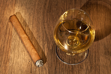 Image showing Whisky and cigars