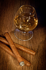 Image showing Whisky and cigars