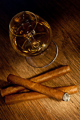 Image showing Whisky and cigars