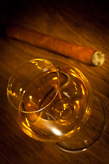 Image showing Whisky and cigars