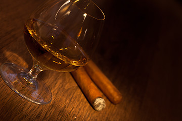 Image showing Whisky and cigars