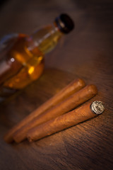 Image showing Whisky and cigars