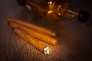 Image showing Whisky and cigars