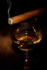 Image showing Whisky and cigars