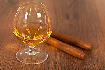 Image showing Whisky and cigars