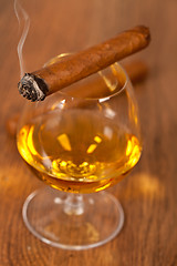 Image showing Whisky and cigars