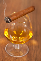 Image showing Whisky and cigars