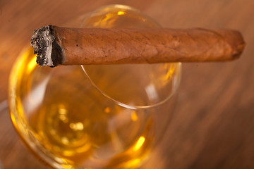 Image showing Whisky and cigars