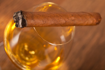 Image showing Whisky and cigars