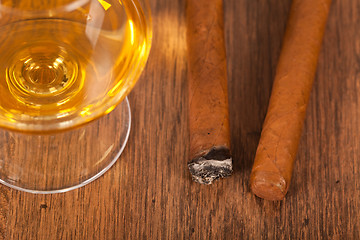 Image showing Whisky and cigars