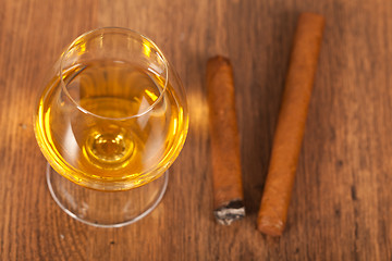 Image showing Whisky and cigars