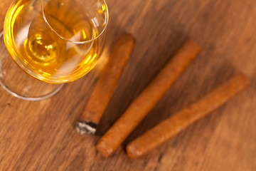 Image showing Whisky and cigars