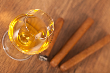 Image showing Whisky and cigars