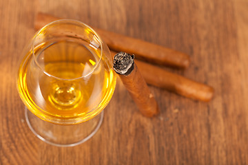 Image showing Whisky and cigars