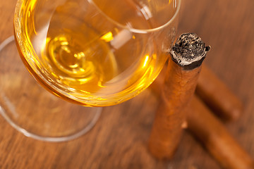 Image showing Whisky and cigars