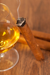 Image showing Whisky and cigars