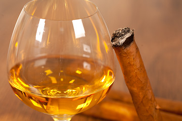 Image showing Whisky and cigars