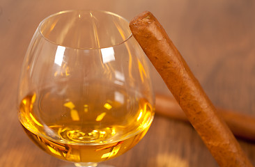 Image showing Whisky and cigars