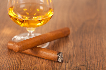 Image showing Whisky and cigars