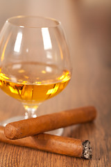 Image showing Whisky and cigars