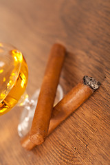 Image showing Whisky and cigars