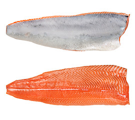 Image showing the split salmon for sushi