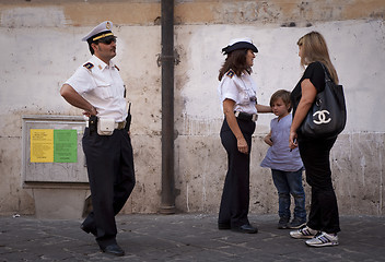 Image showing Helpful police Rome Italy