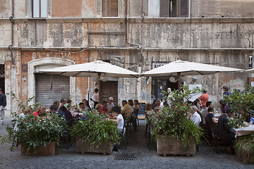 Image showing Restaurant in the street